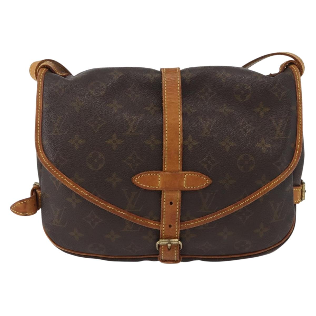LOUIS VUITTON Monogram Saumur 30 Shoulder Bag M42256 LV Auth 170962