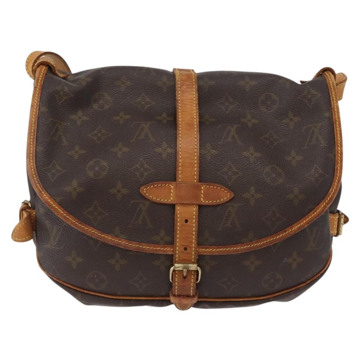 LOUIS VUITTON Monogram Saumur 30 Shoulder Bag M42256 LV Auth 170962