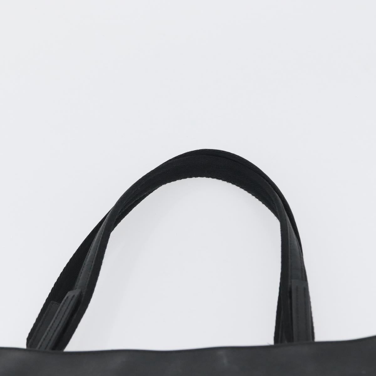 PRADA Tote Bag PVC Black Silver Auth 170971