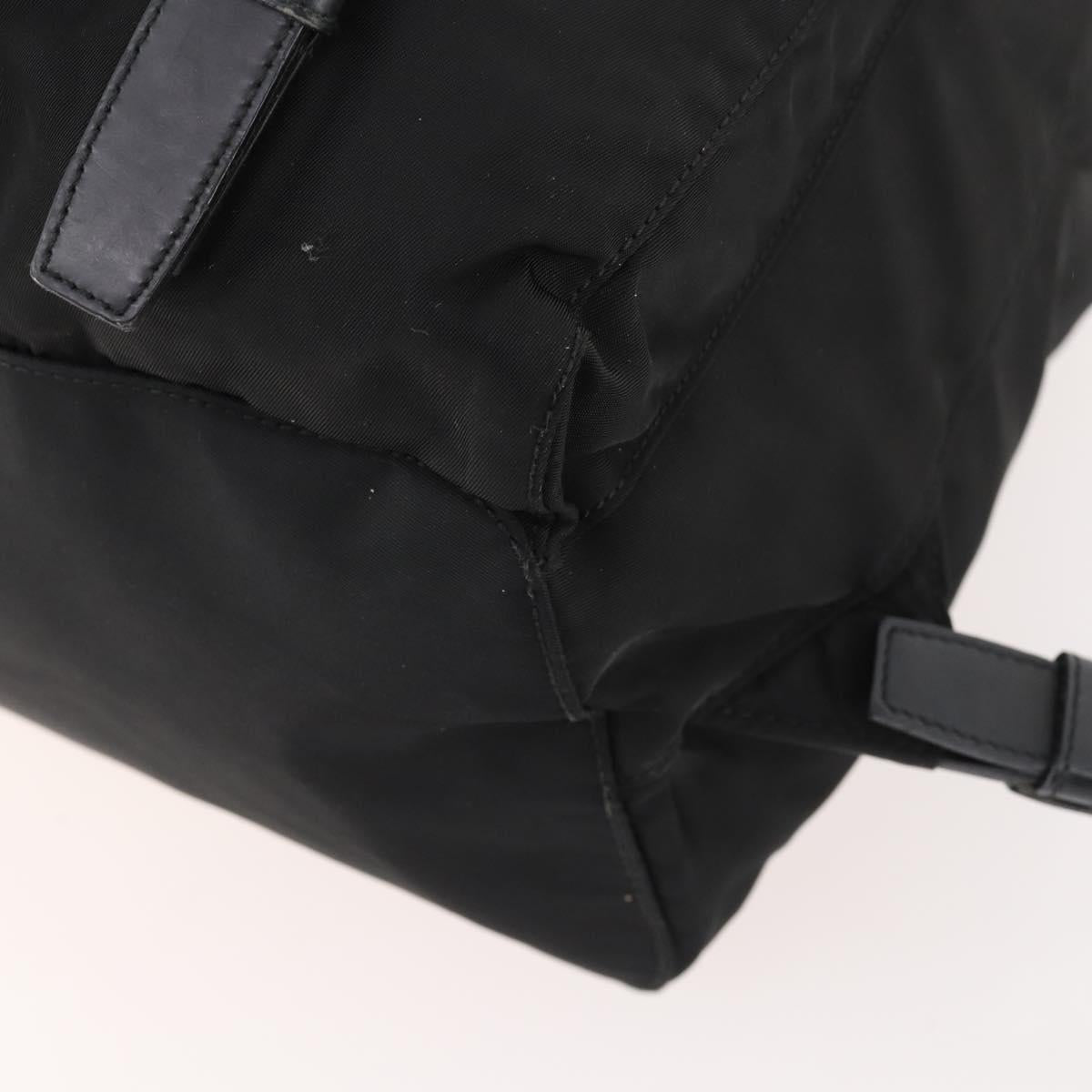 PRADA Backpack Nylon Black Silver Auth 170972