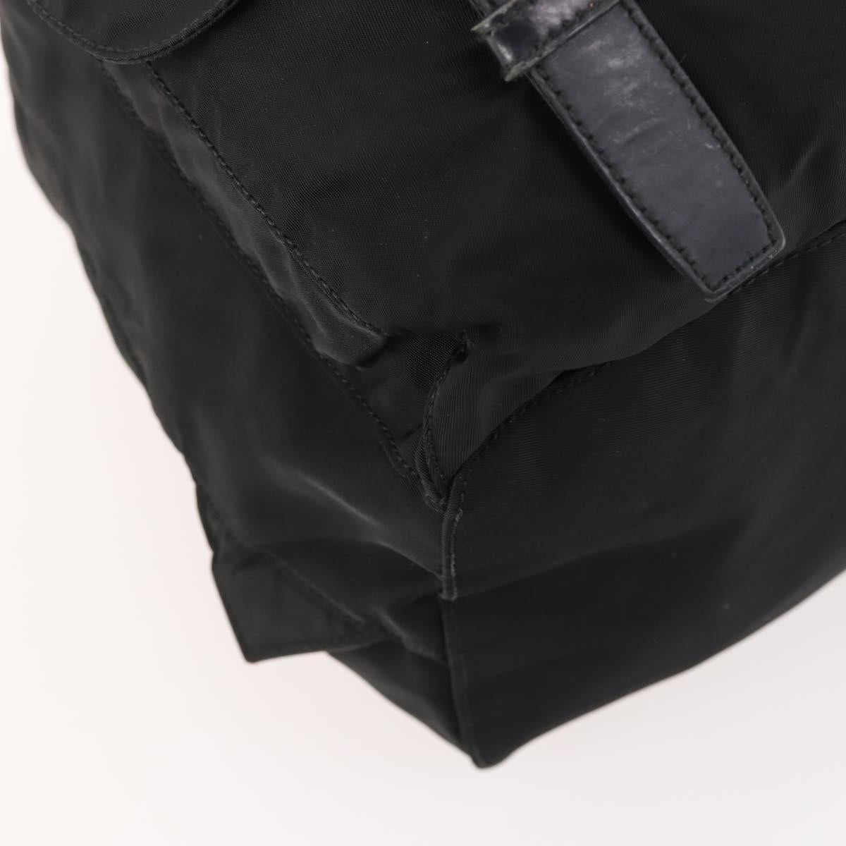 PRADA Backpack Nylon Black Silver Auth 170972