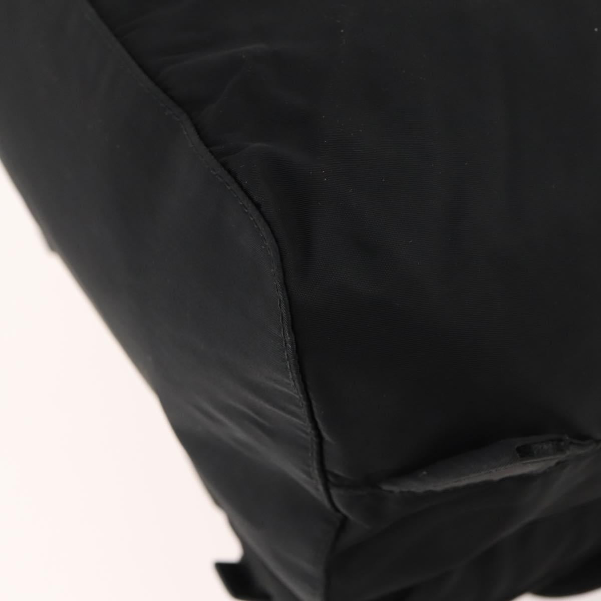 PRADA Backpack Nylon Black Silver Auth 170972