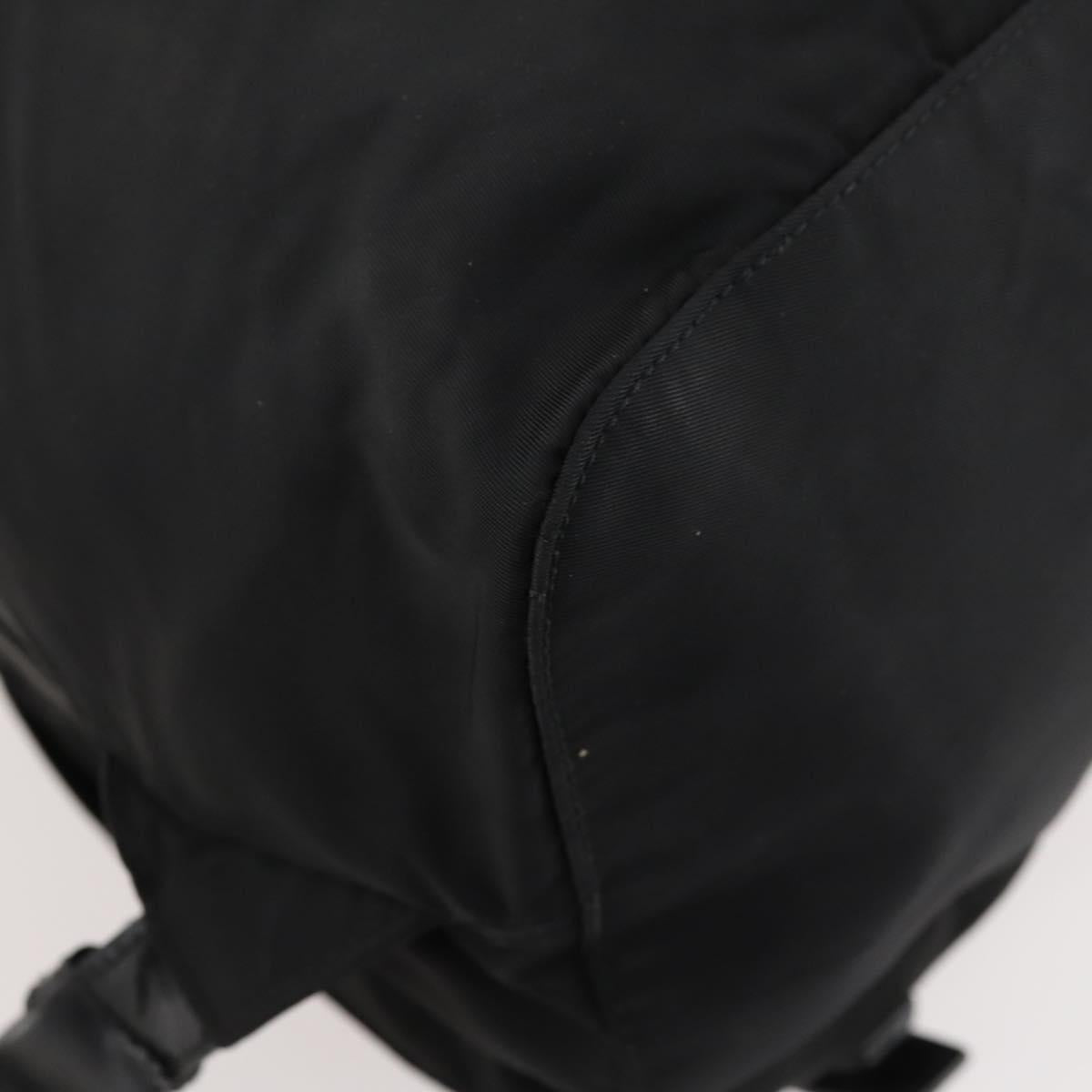 PRADA Backpack Nylon Black Silver Auth 170972