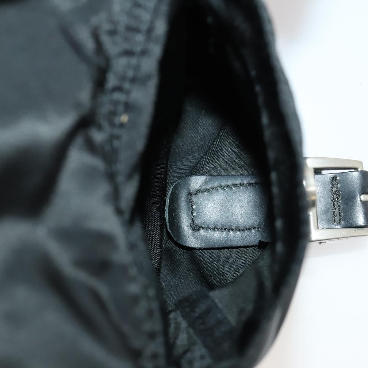 PRADA Backpack Nylon Black Silver Auth 170972