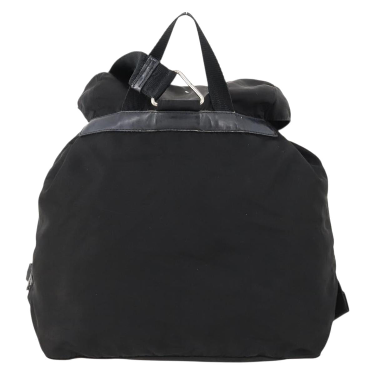 PRADA Backpack Nylon Black Silver Auth 170972