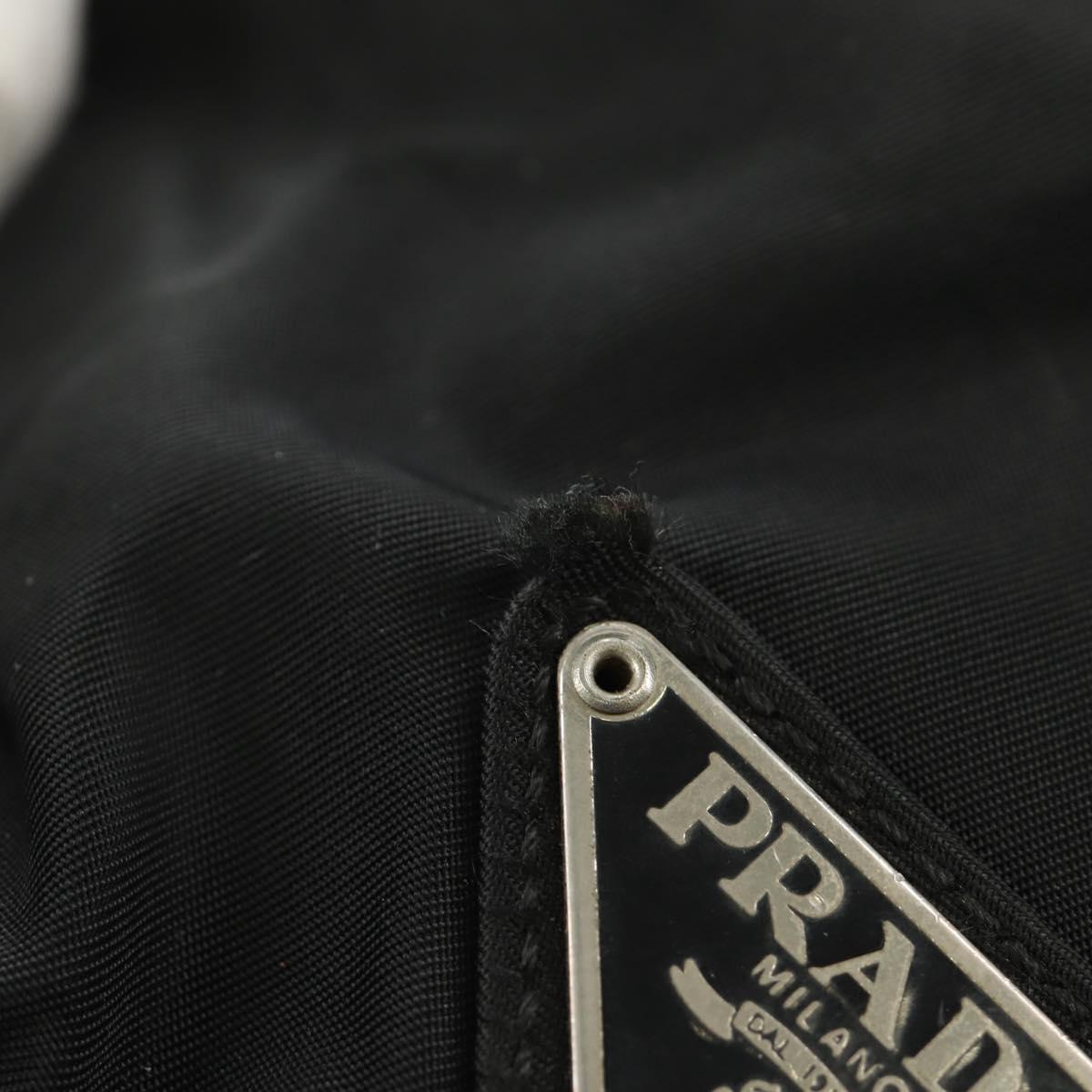 PRADA Backpack Nylon Black Silver Auth 170972