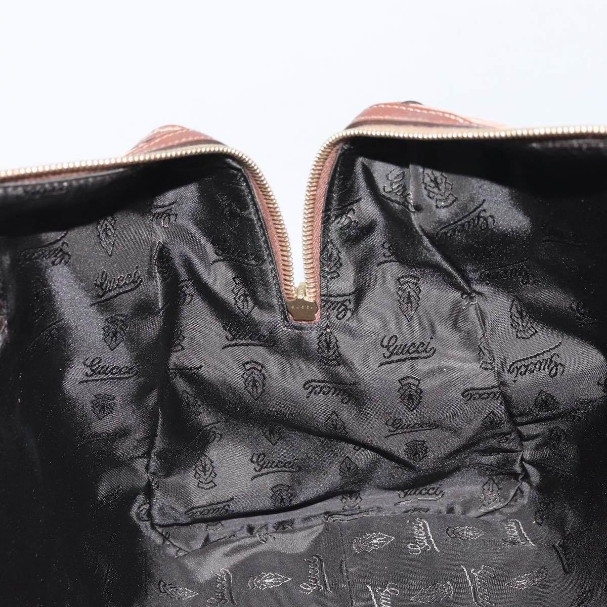 GUCCI GG Crystal Boston Bag Coated Canvas Pink Gold 181488 Auth 170991