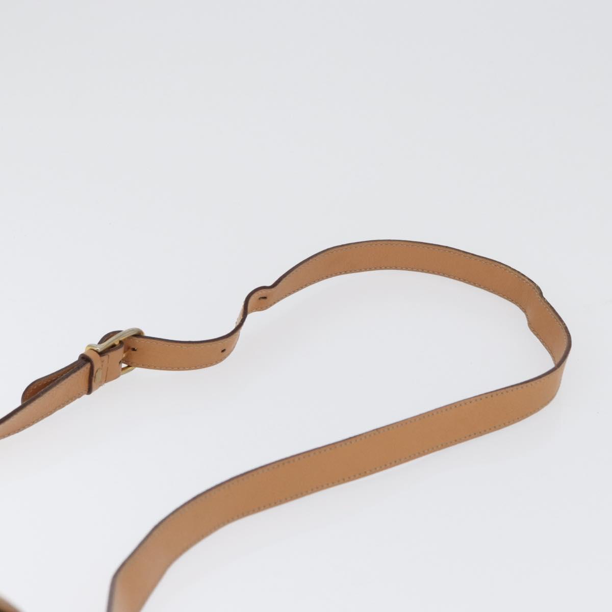 CELINE Macadam Canvas Shoulder Bag PVC Leather Brown Gold Auth 170993