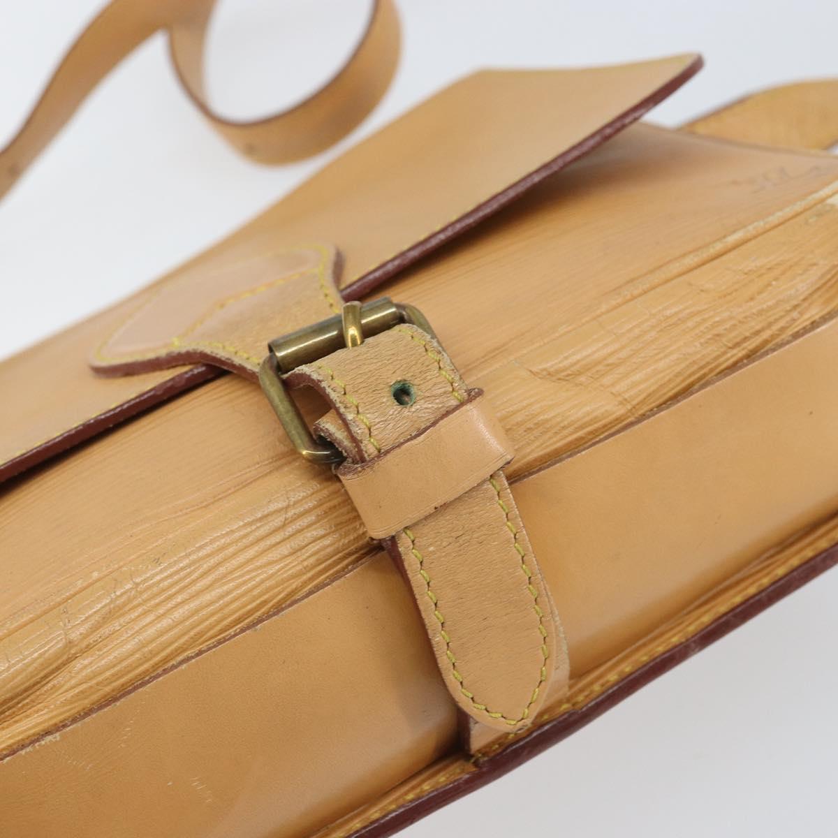 LOUIS VUITTON Epi Cartouchiere MM Shoulder Bag Beige M52246 LV Auth 170998