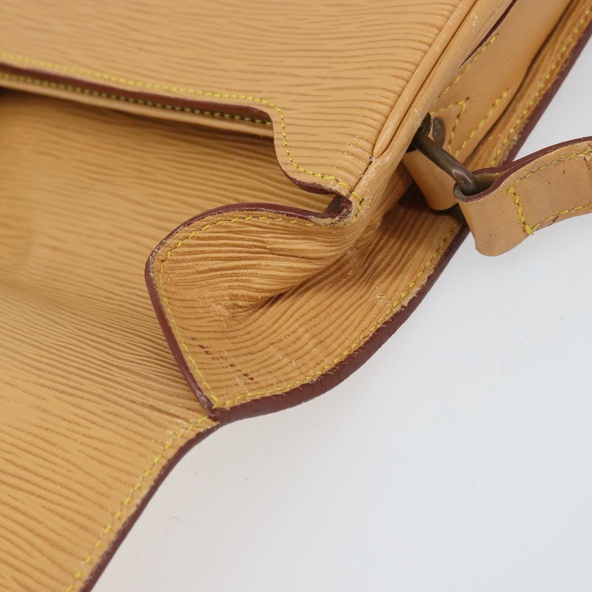 LOUIS VUITTON Epi Cartouchiere MM Shoulder Bag Beige M52246 LV Auth 170998