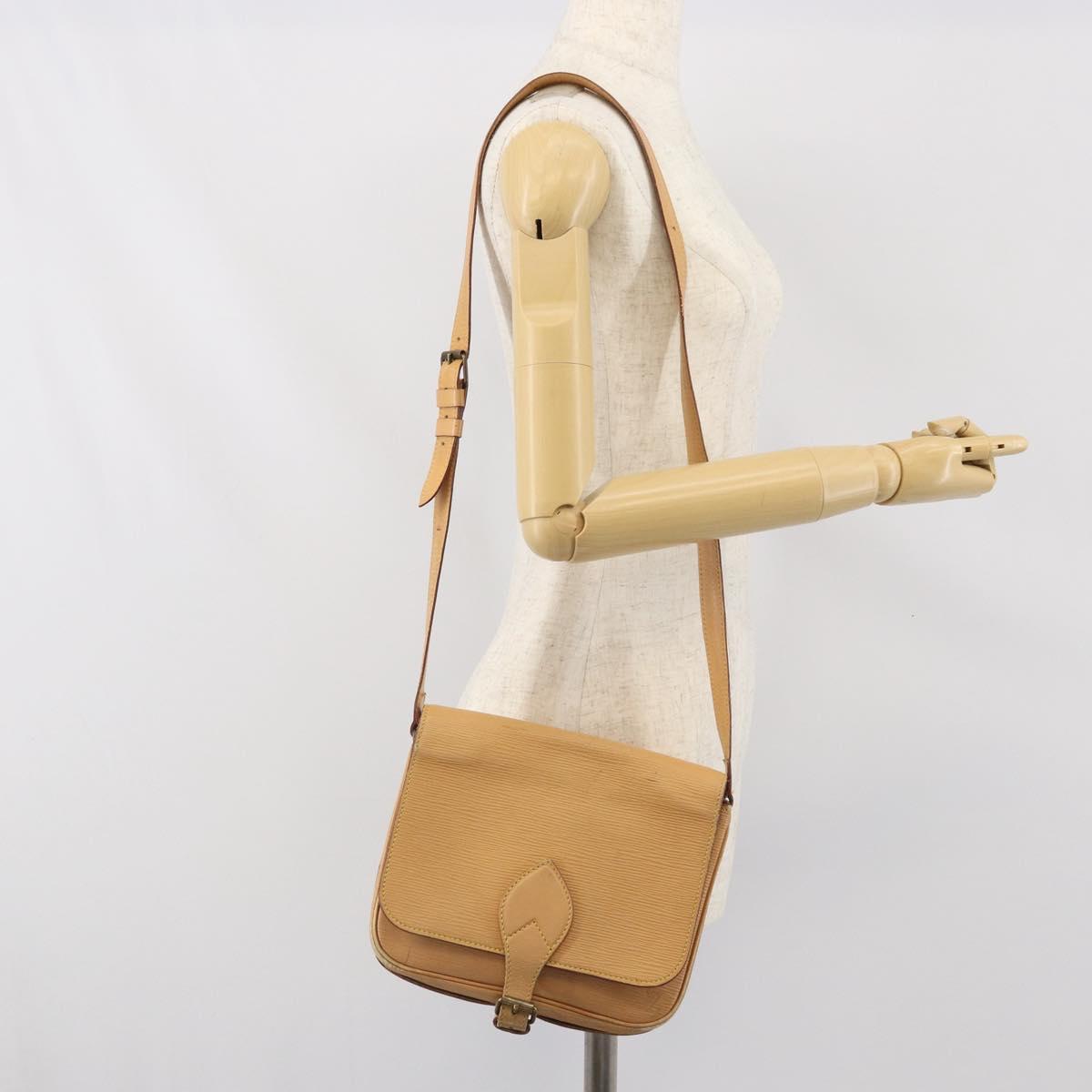 LOUIS VUITTON Epi Cartouchiere MM Shoulder Bag Beige M52246 LV Auth 170998