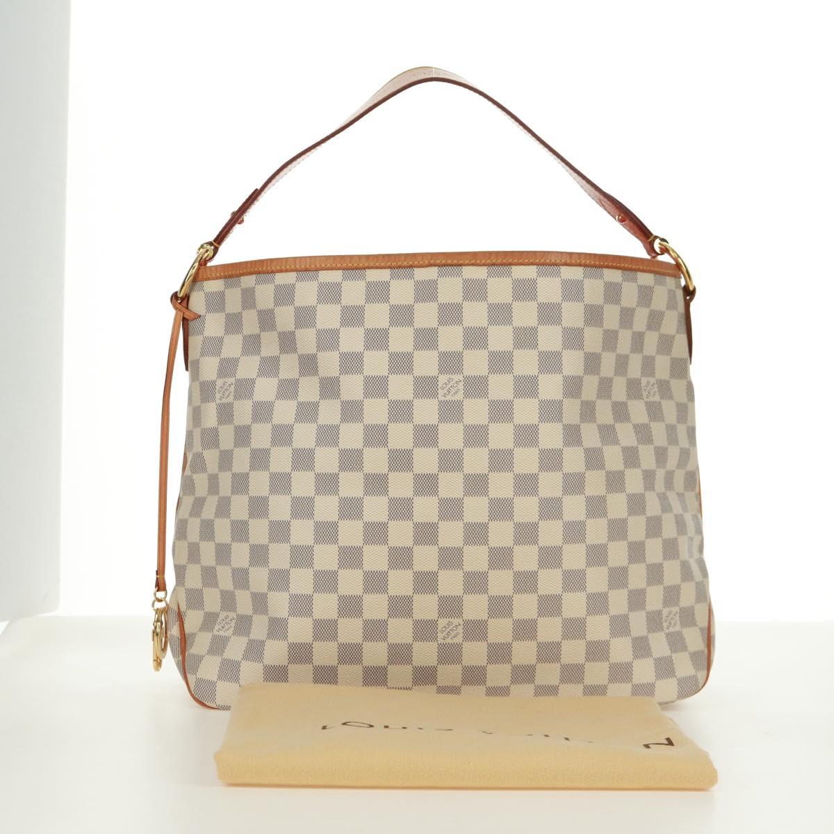LOUIS VUITTON Damier Azur Delightful MM Shoulder Bag N41448 LV Auth 171015V