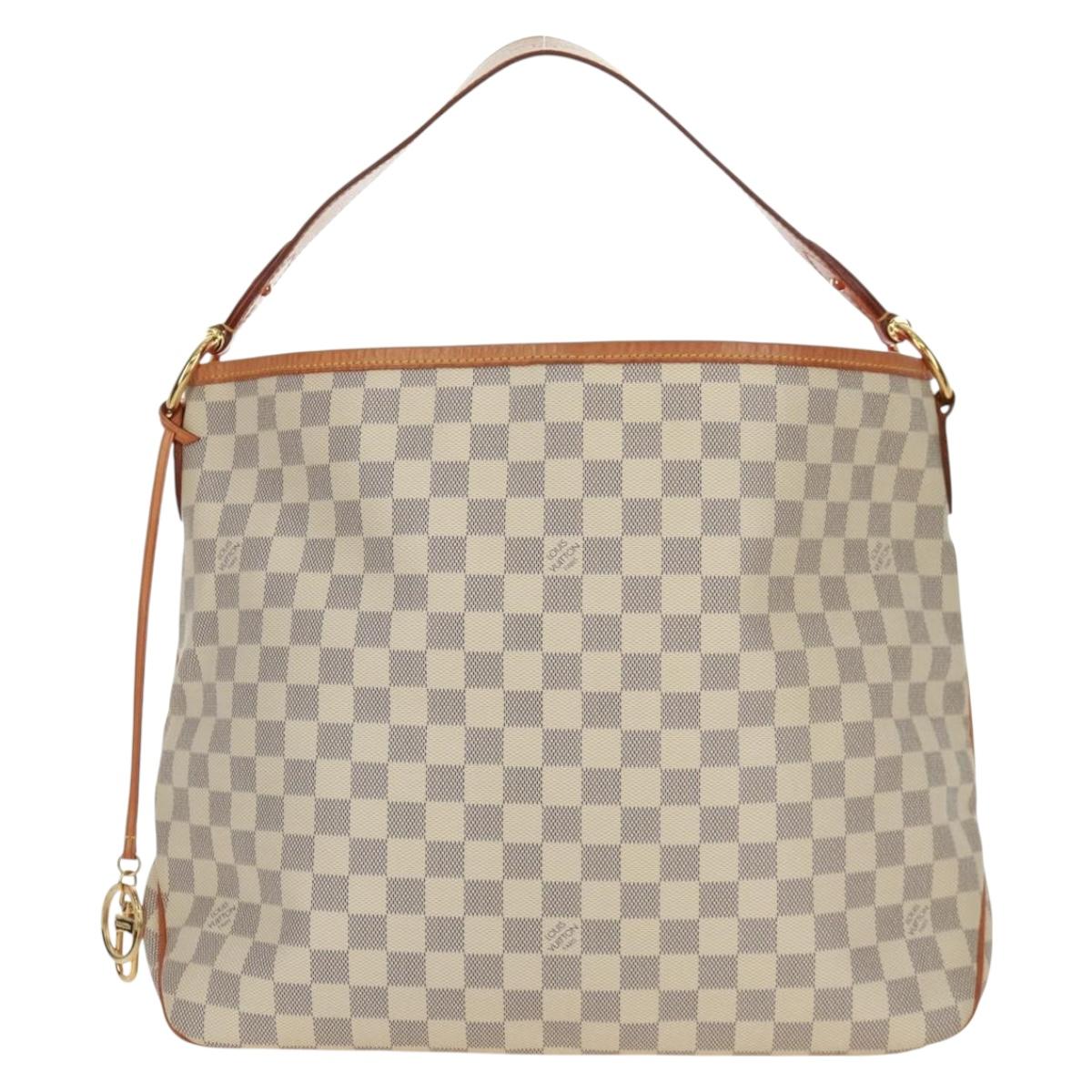 LOUIS VUITTON Damier Azur Delightful MM Shoulder Bag N41448 LV Auth 171015V
