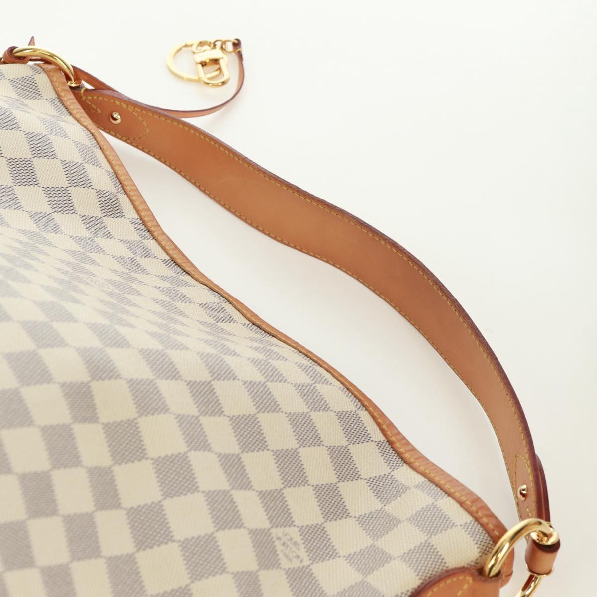 LOUIS VUITTON Damier Azur Delightful MM Shoulder Bag N41448 LV Auth 171015V