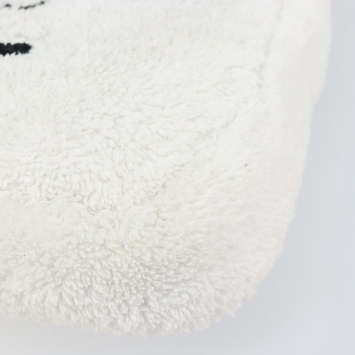 PRADA Hand Pouch Pile White Auth 171022