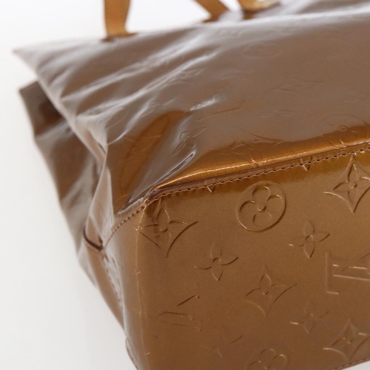 LOUIS VUITTON Monogram Vernis Reade MM Hand Bag Bronze M91143 LV Auth 171026