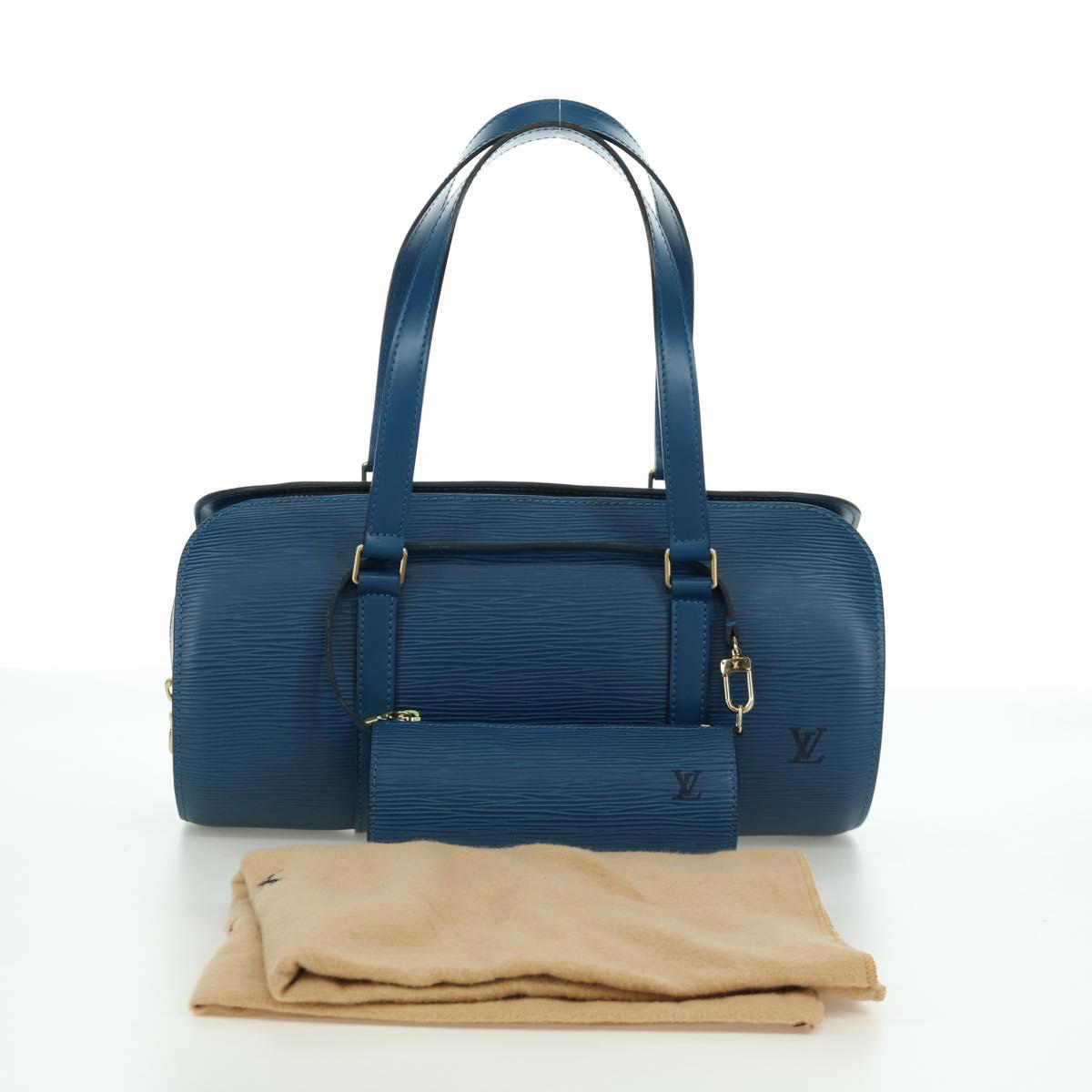 LOUIS VUITTON Epi Soufflot Hand Bag Blue M52225 LV Auth 171029A