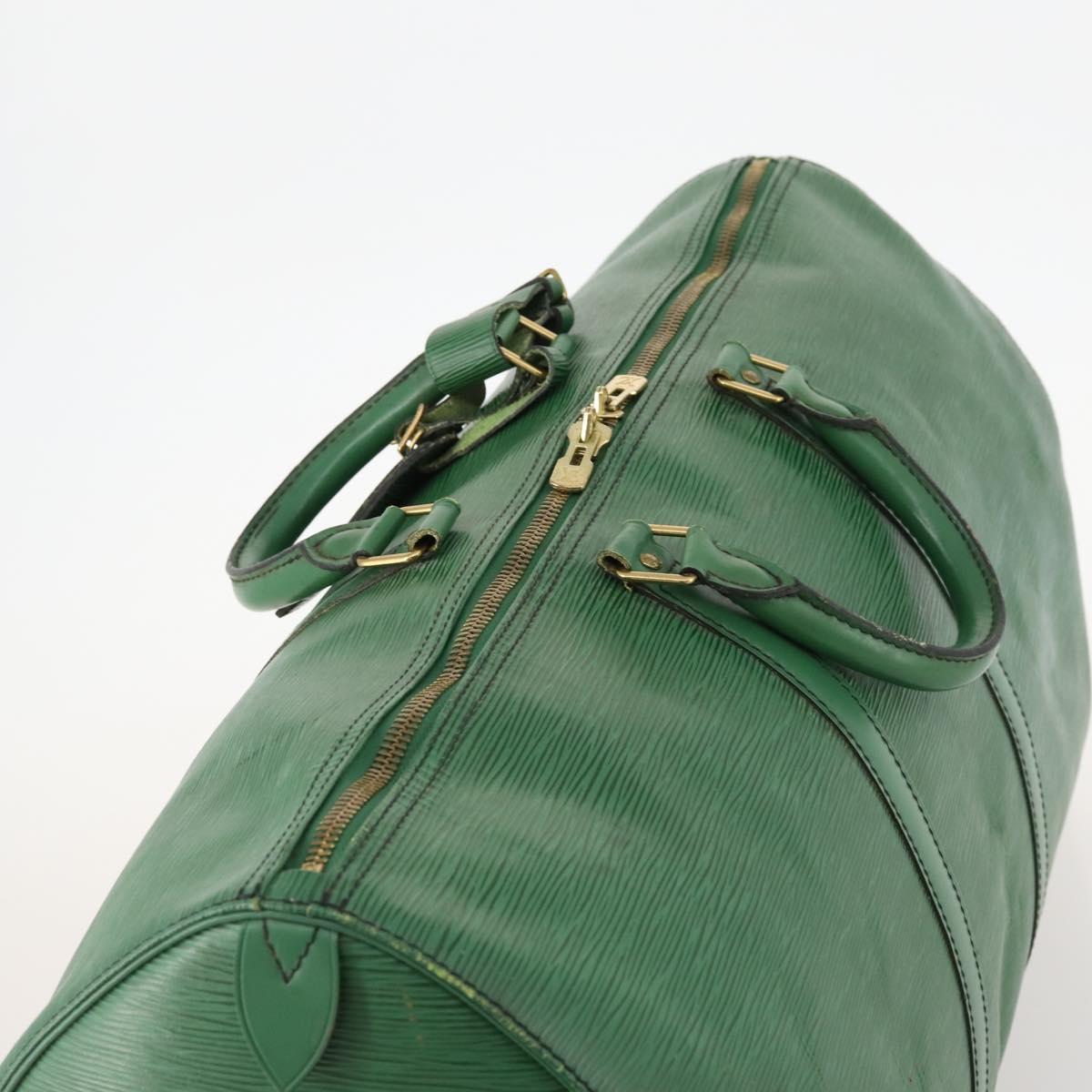 LOUIS VUITTON Epi Keepall 55 Boston Bag Green M42954 LV Auth 171031