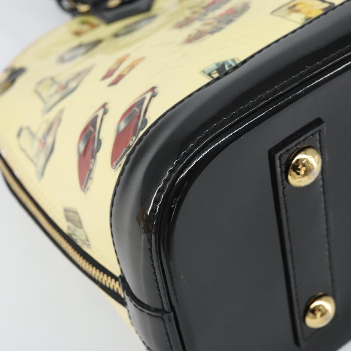 LOUIS VUITTON Vernis Sticker Print Alma PM Hand Bag White M50466 LV Auth 171045