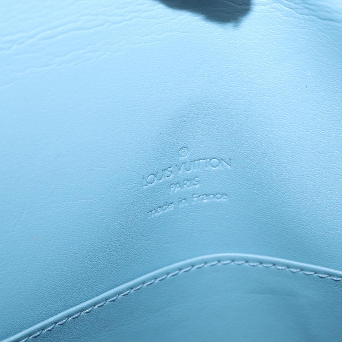 LOUIS VUITTON Monogram Vernis Thompson Street Bag Baby Blue M91009 Auth 171053