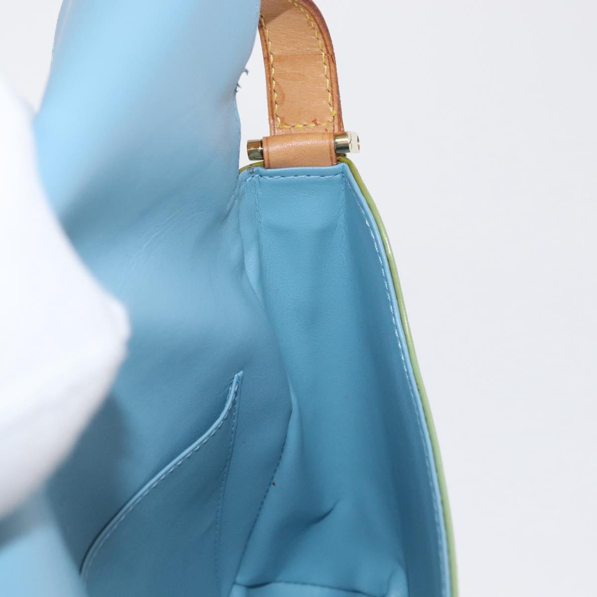 LOUIS VUITTON Monogram Vernis Thompson Street Bag Baby Blue M91009 Auth 171053