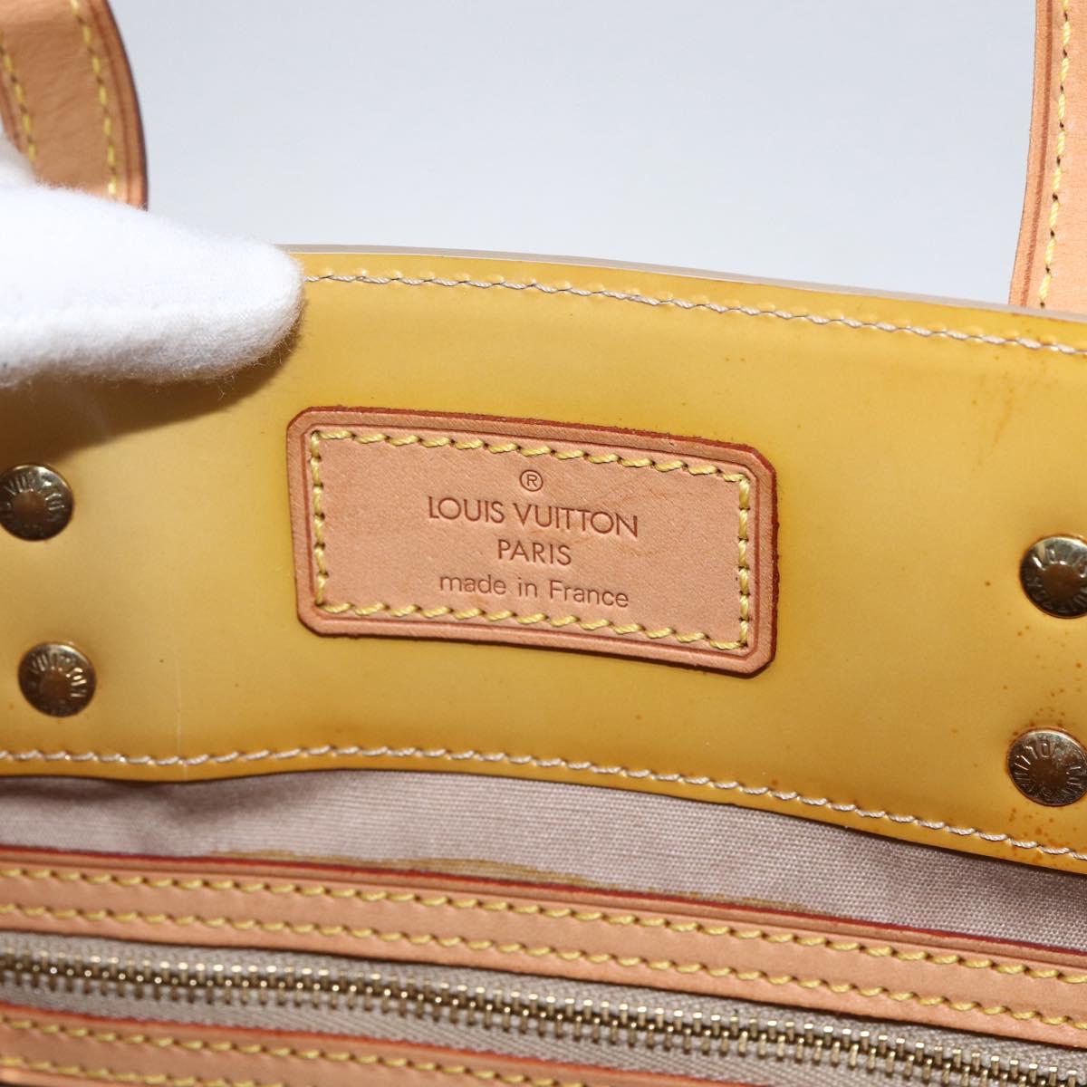 LOUIS VUITTON Monogram Vernis Reade MM Hand Bag Beige M91141 LV Auth 171054