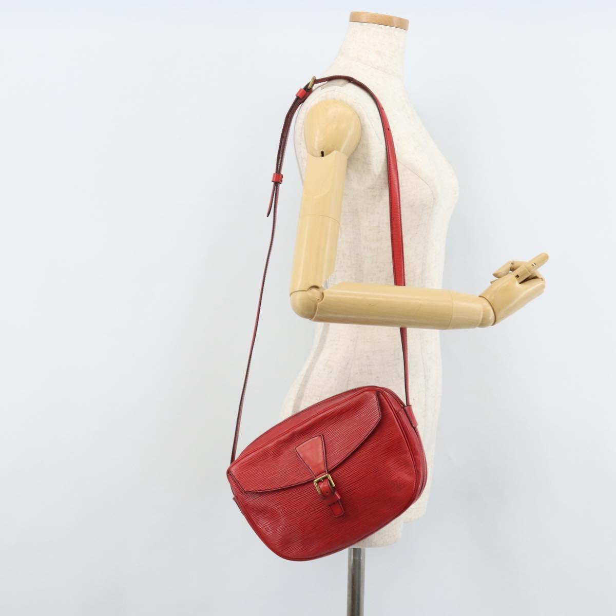 LOUIS VUITTON Epi Jeune Fille MM Shoulder Bag Red M52157 LV Auth 171057