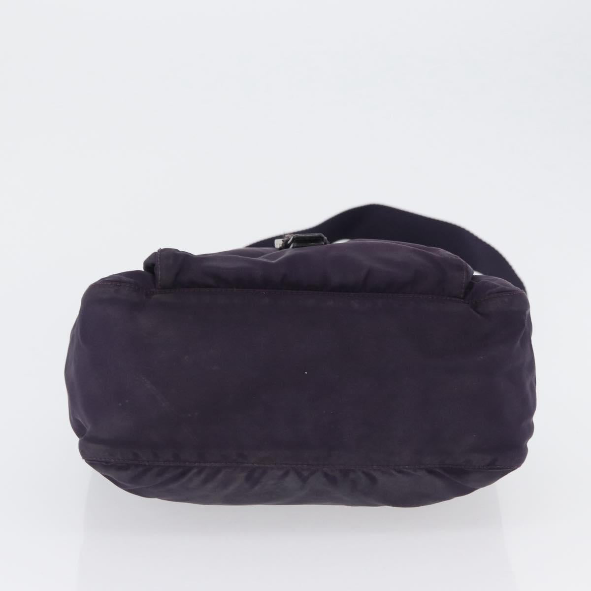 PRADA Shoulder Bag Nylon Purple Silver Auth 171063