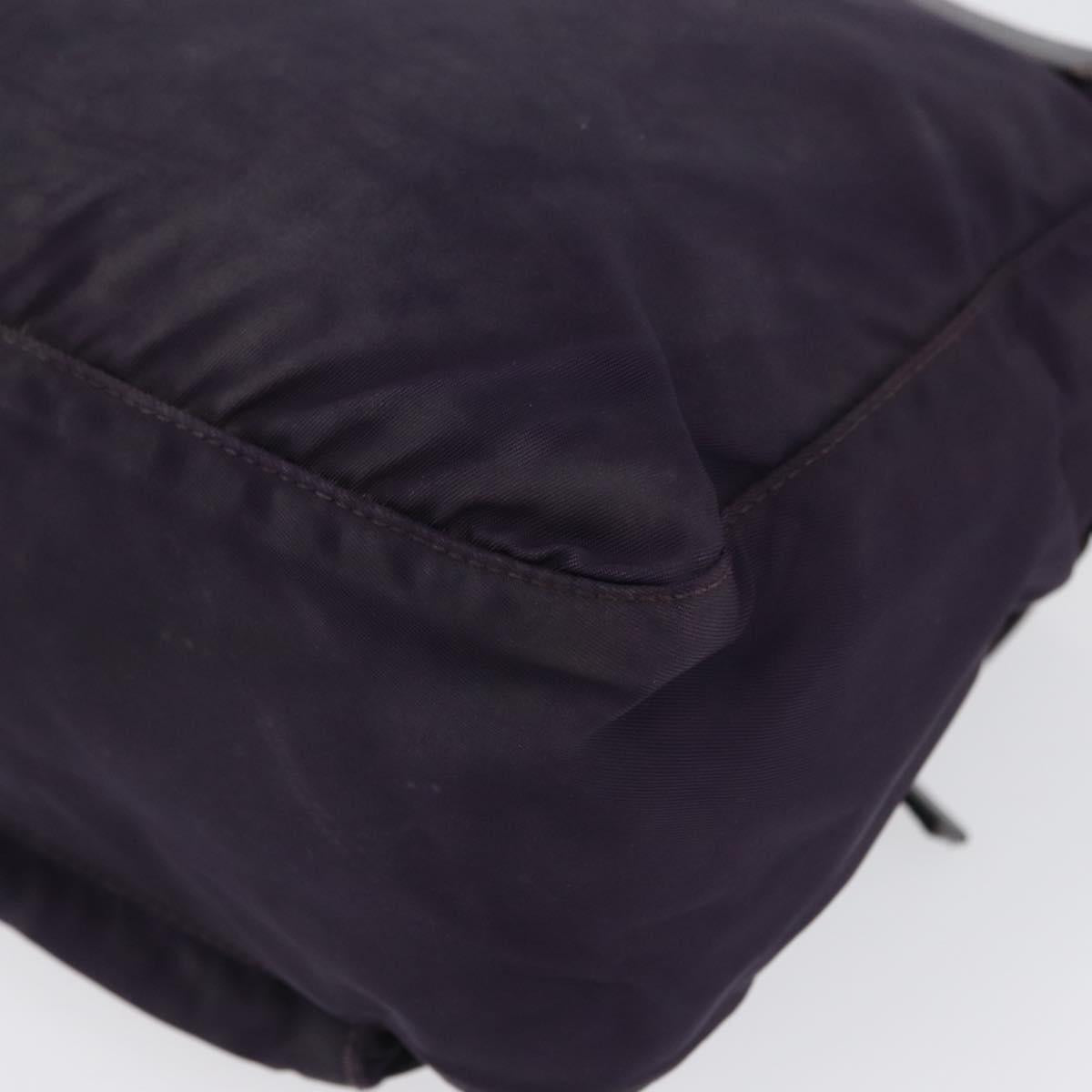 PRADA Shoulder Bag Nylon Purple Silver Auth 171063