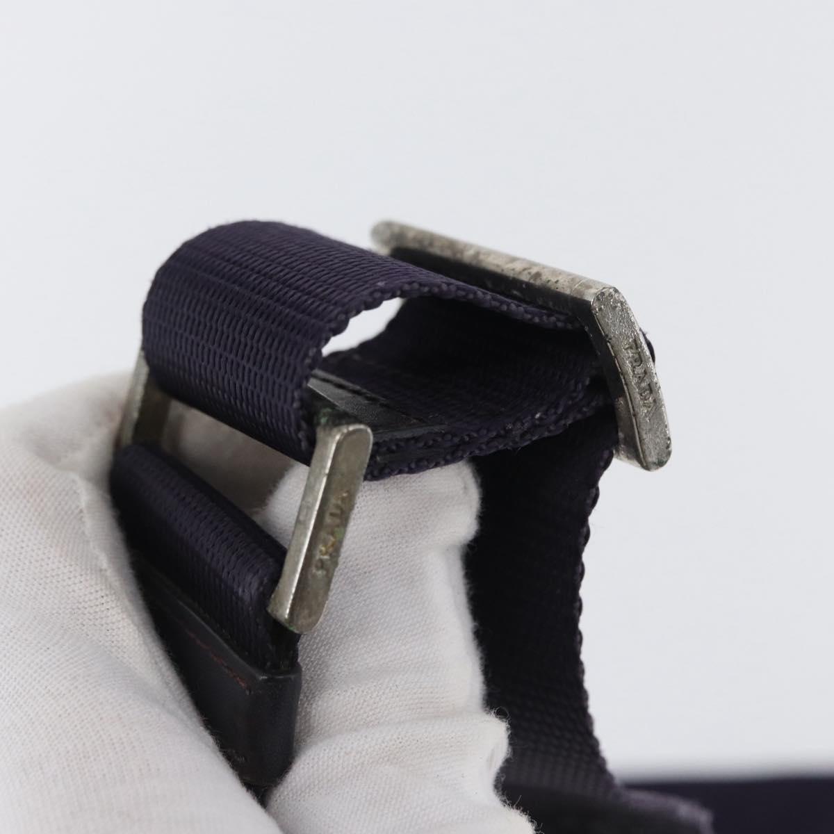 PRADA Shoulder Bag Nylon Purple Silver Auth 171063