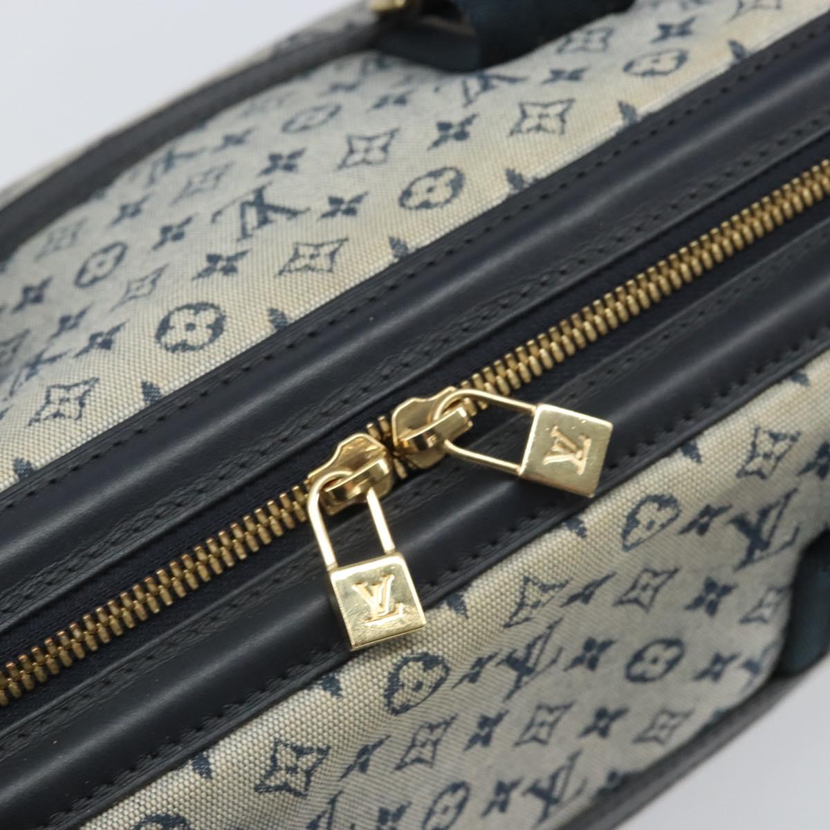LOUIS VUITTON Monogram Mini Josephine GM Hand Bag Blue M92211 LV Auth 171074