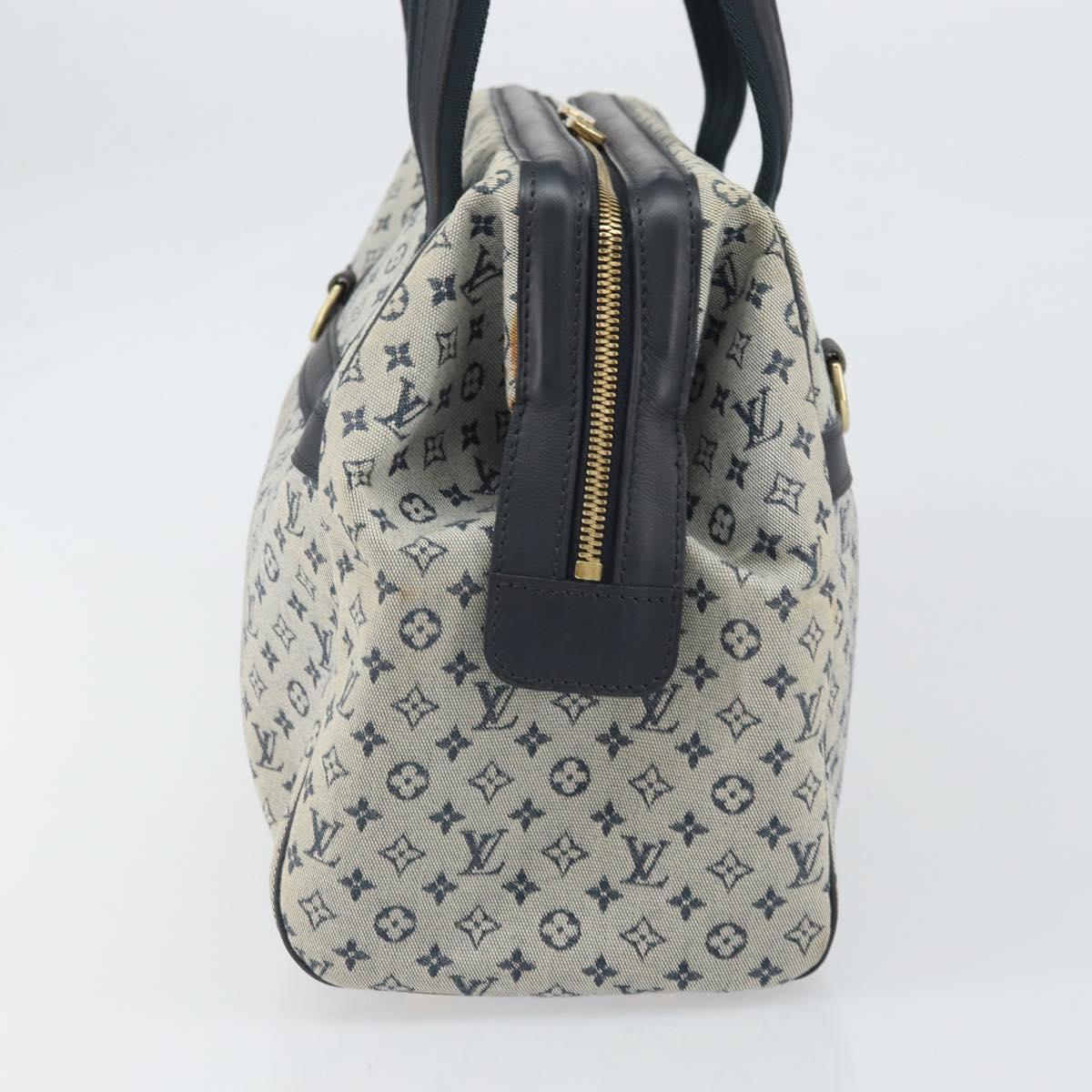 LOUIS VUITTON Monogram Mini Josephine GM Hand Bag Blue M92211 LV Auth 171074
