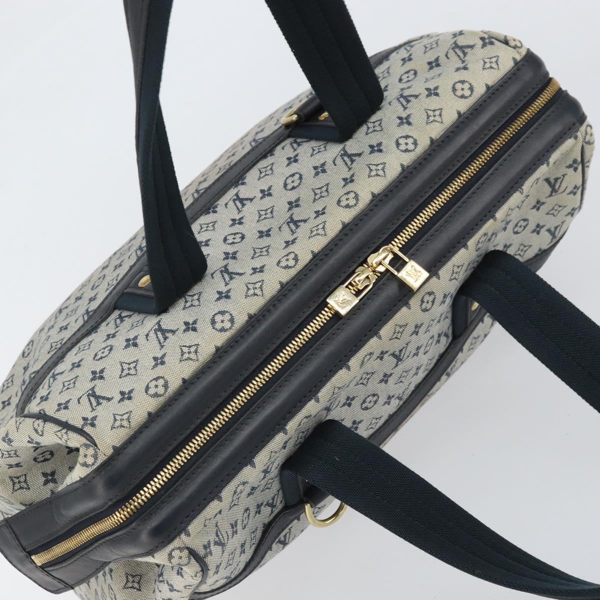 LOUIS VUITTON Monogram Mini Josephine GM Hand Bag Blue M92211 LV Auth 171074
