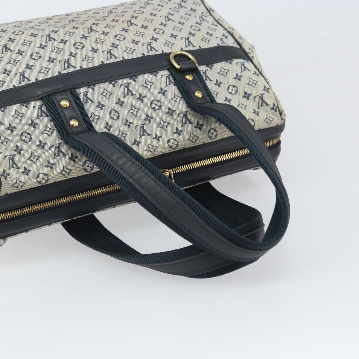 LOUIS VUITTON Monogram Mini Josephine GM Hand Bag Blue M92211 LV Auth 171074