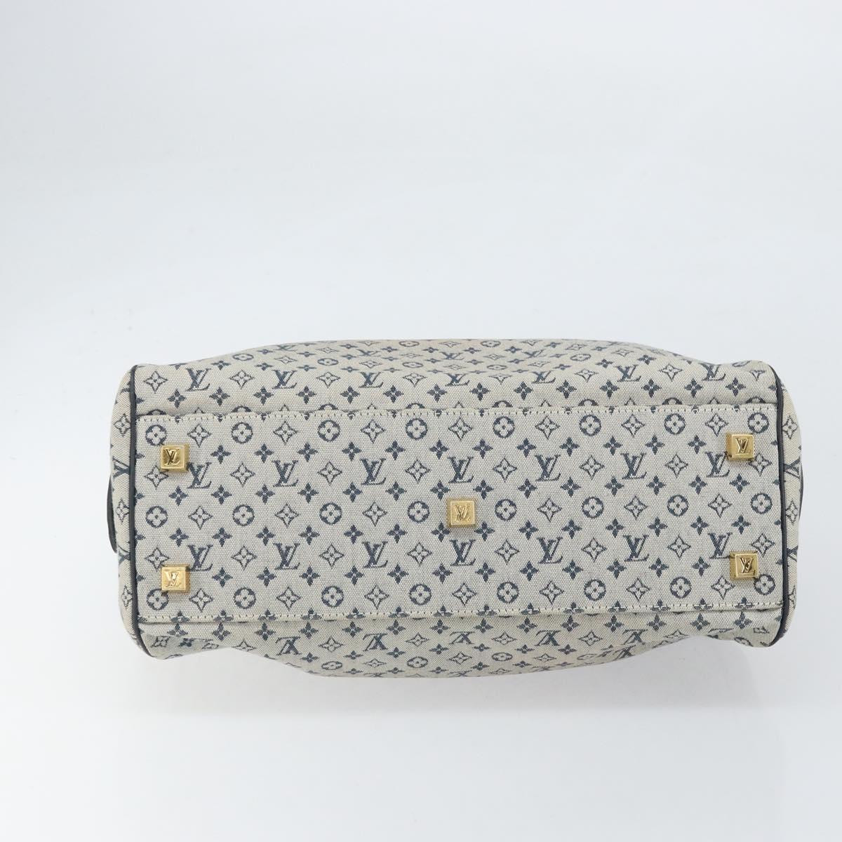 LOUIS VUITTON Monogram Mini Josephine GM Hand Bag Blue M92211 LV Auth 171074