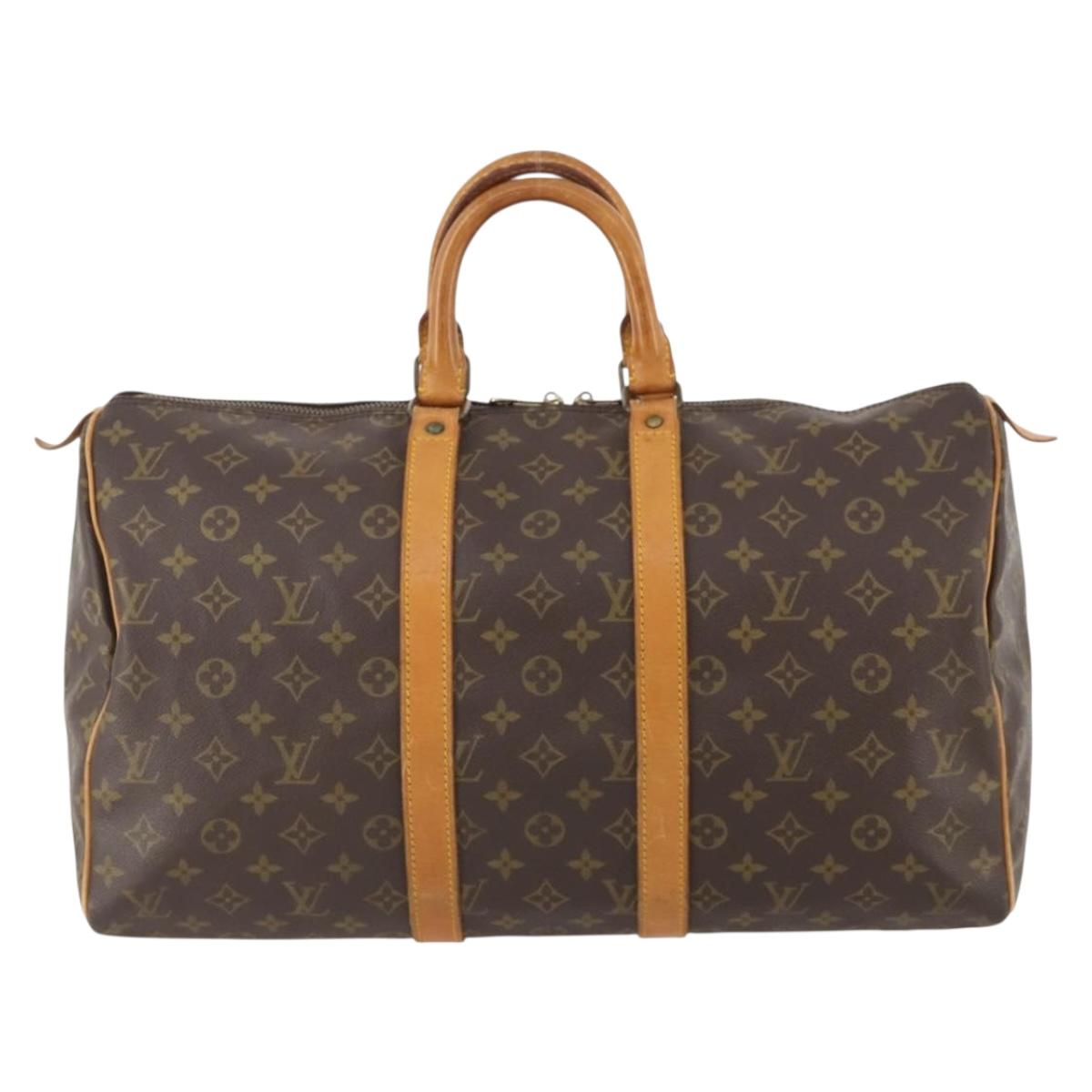 LOUIS VUITTON Monogram Keepall 45 Boston Bag M41428 LV Auth 171076