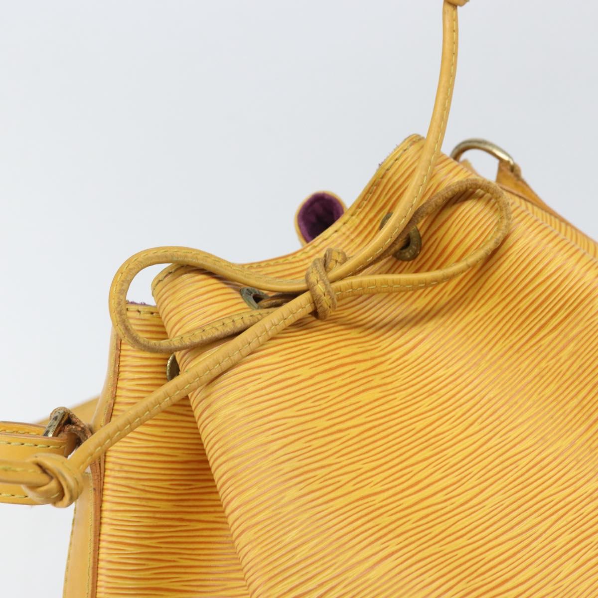 LOUIS VUITTON Epi Petit Noe Shoulder Bag Yellow M44109 LV Auth 171081