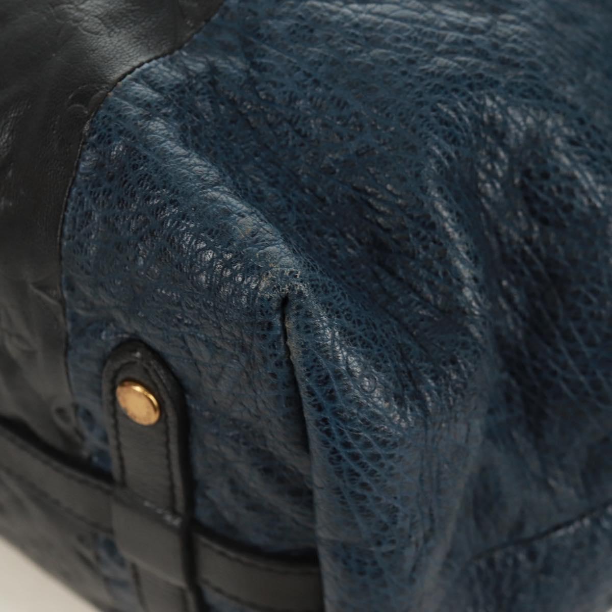 LOUIS VUITTON Monogram block street marine Bag Blue Black M40504 LV Auth 171103M