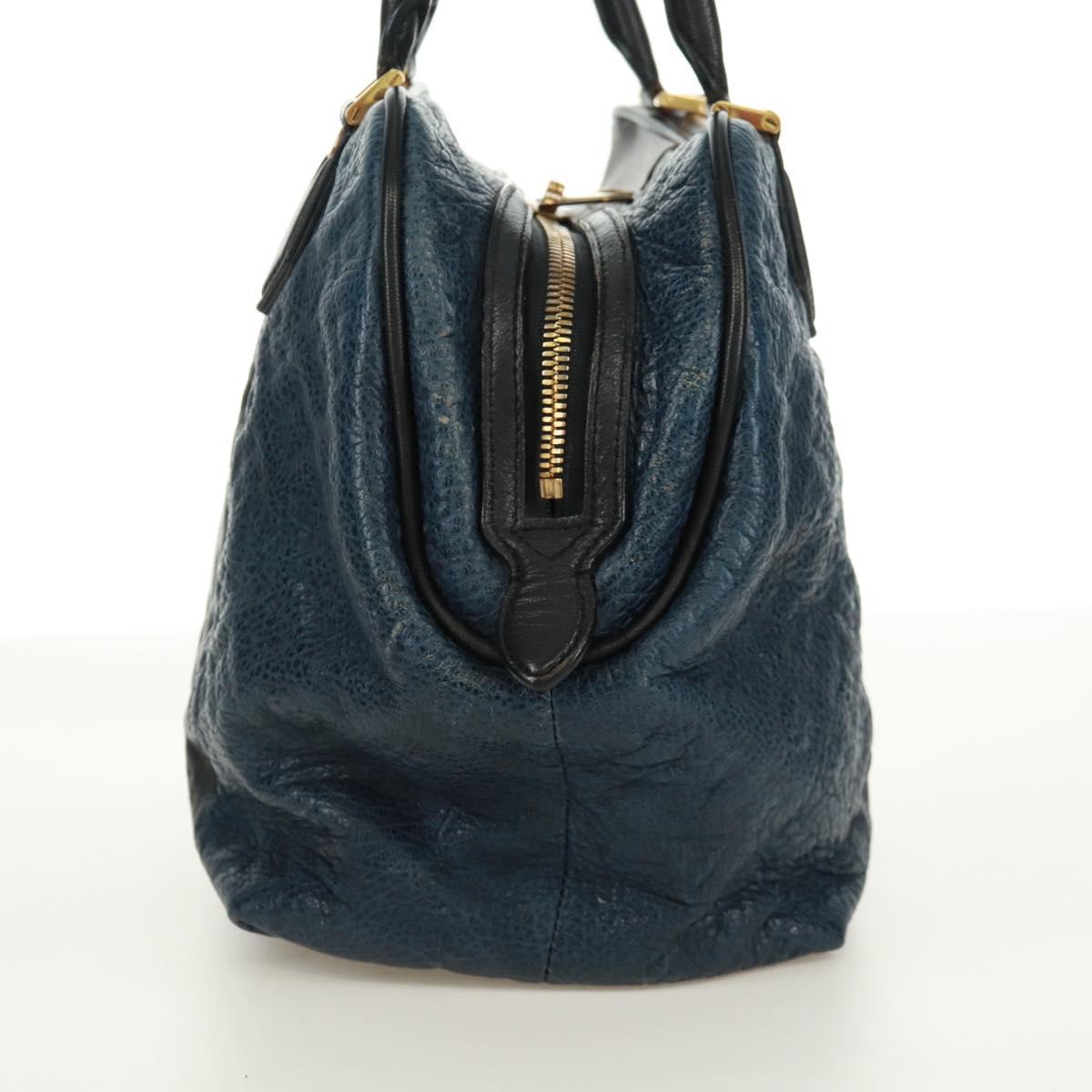LOUIS VUITTON Monogram block street marine Bag Blue Black M40504 LV Auth 171103M