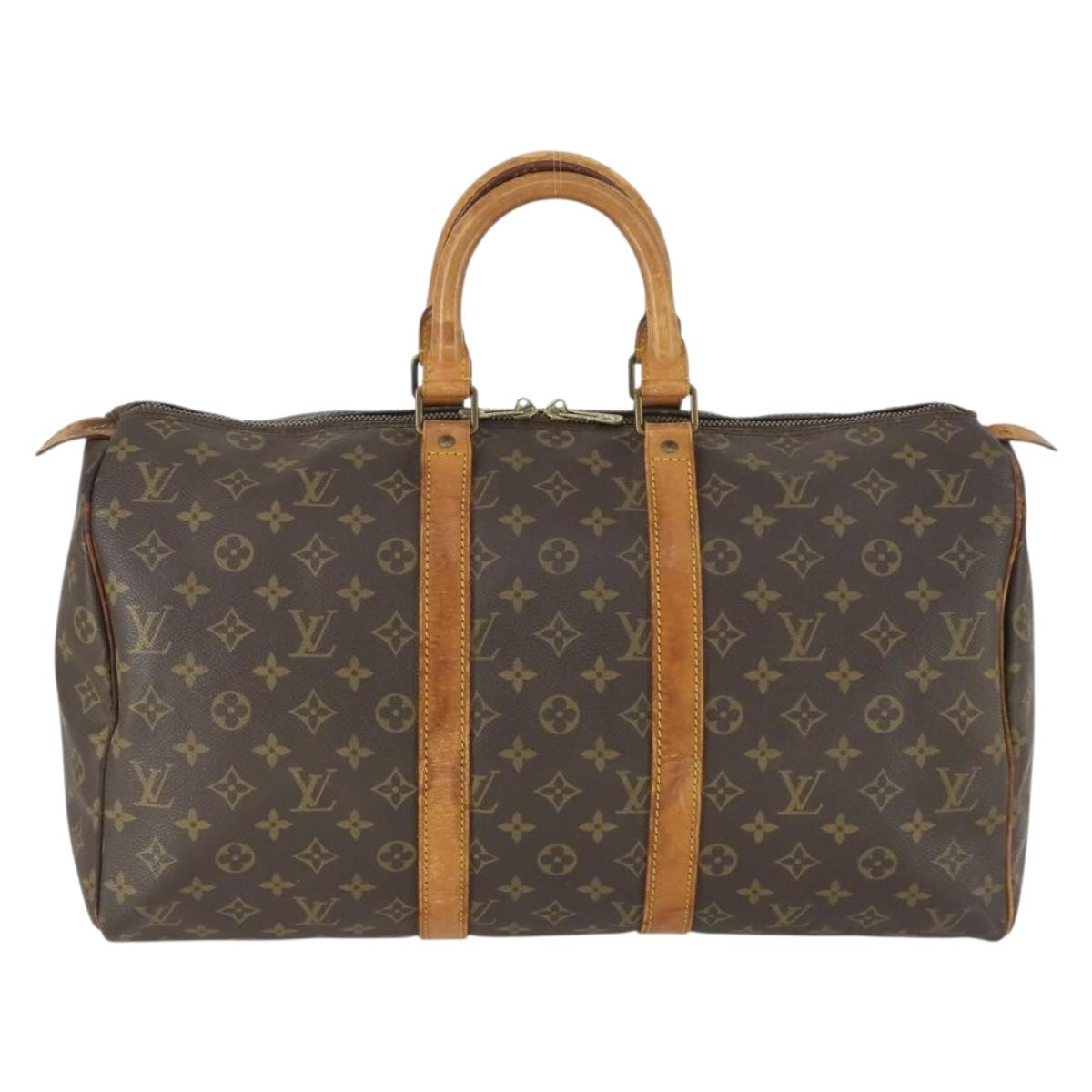 LOUIS VUITTON Monogram Keepall 45 Boston Bag M41428 LV Auth 171108