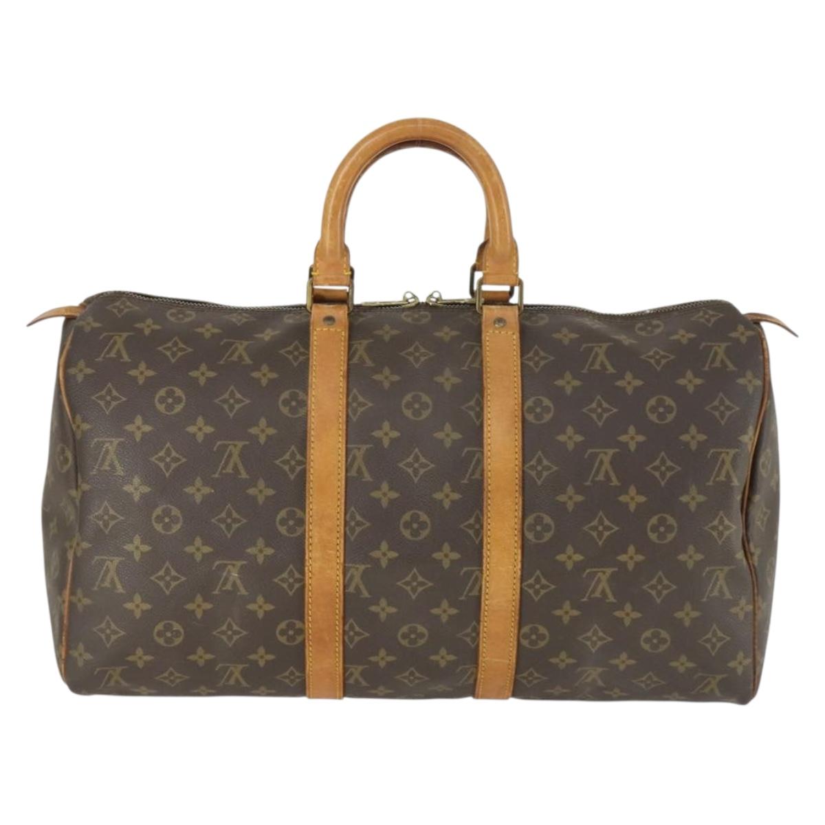 LOUIS VUITTON Monogram Keepall 45 Boston Bag M41428 LV Auth 171108
