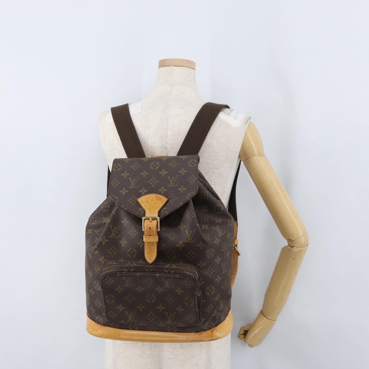LOUIS VUITTON Monogram Montsouris GM Backpack M51135 LV Auth 171113