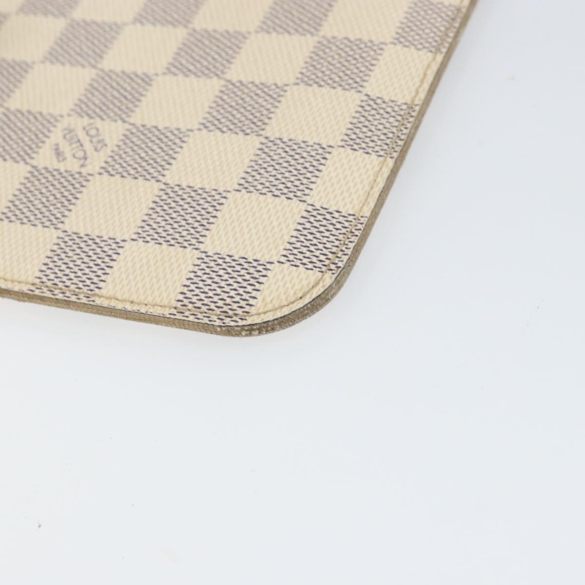 LOUIS VUITTON Damier Azur Neverfull MM Pouch LV Auth 171149