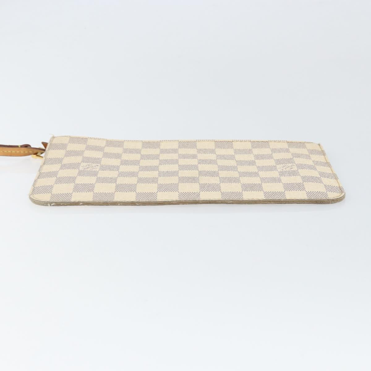 LOUIS VUITTON Damier Azur Neverfull MM Pouch LV Auth 171149