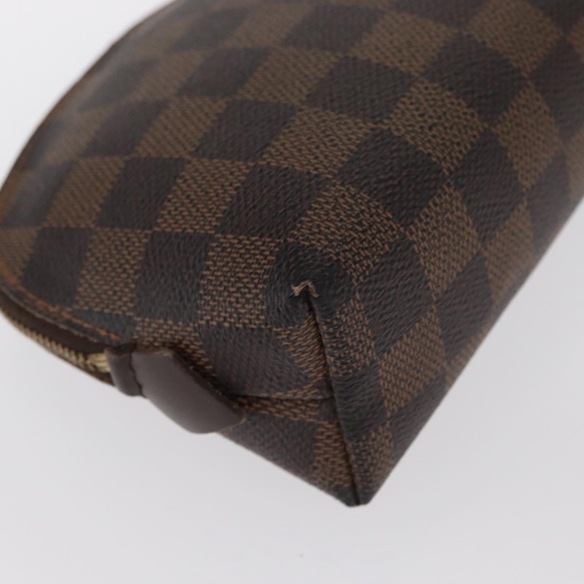 LOUIS VUITTON Damier Ebene Pochette Cosmetic PM Pouch N47516 LV Auth 171155