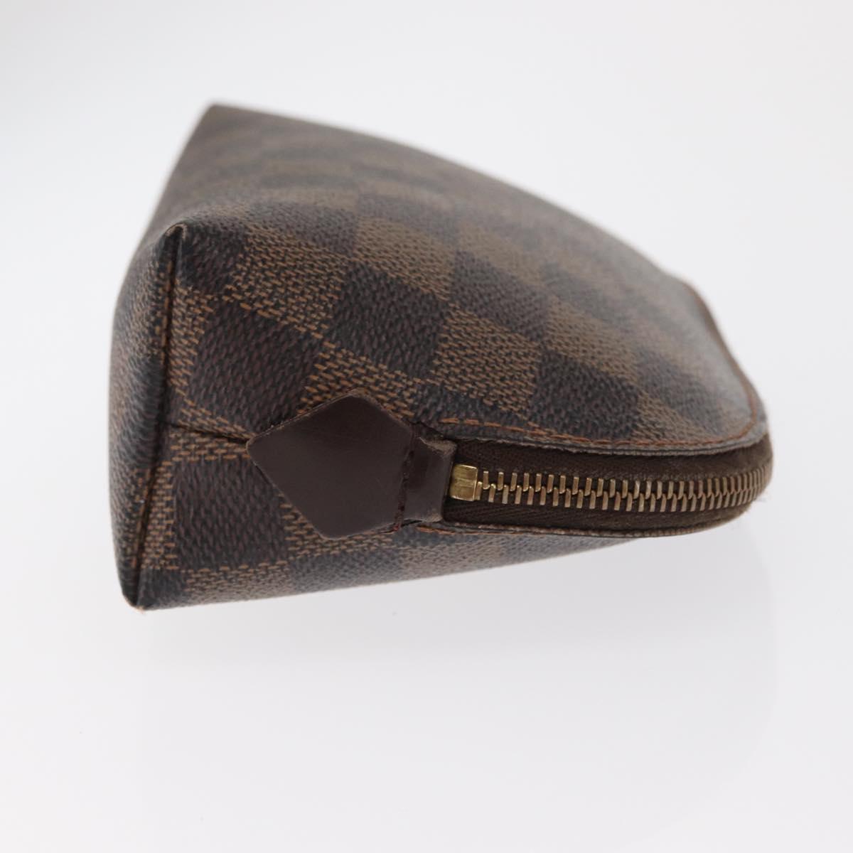 LOUIS VUITTON Damier Ebene Pochette Cosmetic PM Pouch N47516 LV Auth 171155