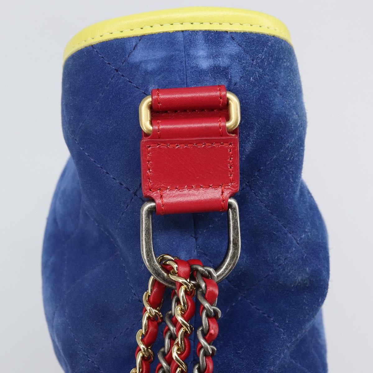 CHANEL Matelasse Chain Gabriel De Chanel Bag Suede Multicolor CC Auth 171157SAV