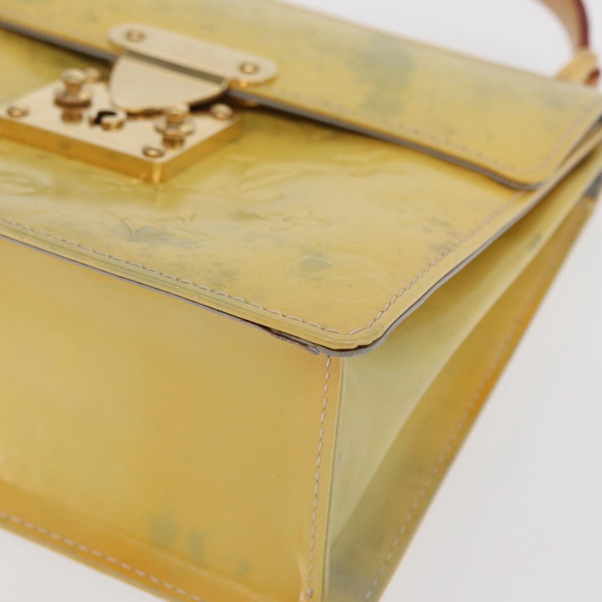 LOUIS VUITTON Monogram Vernis Spring street Hand Bag Gris M91029 LV Auth 171166