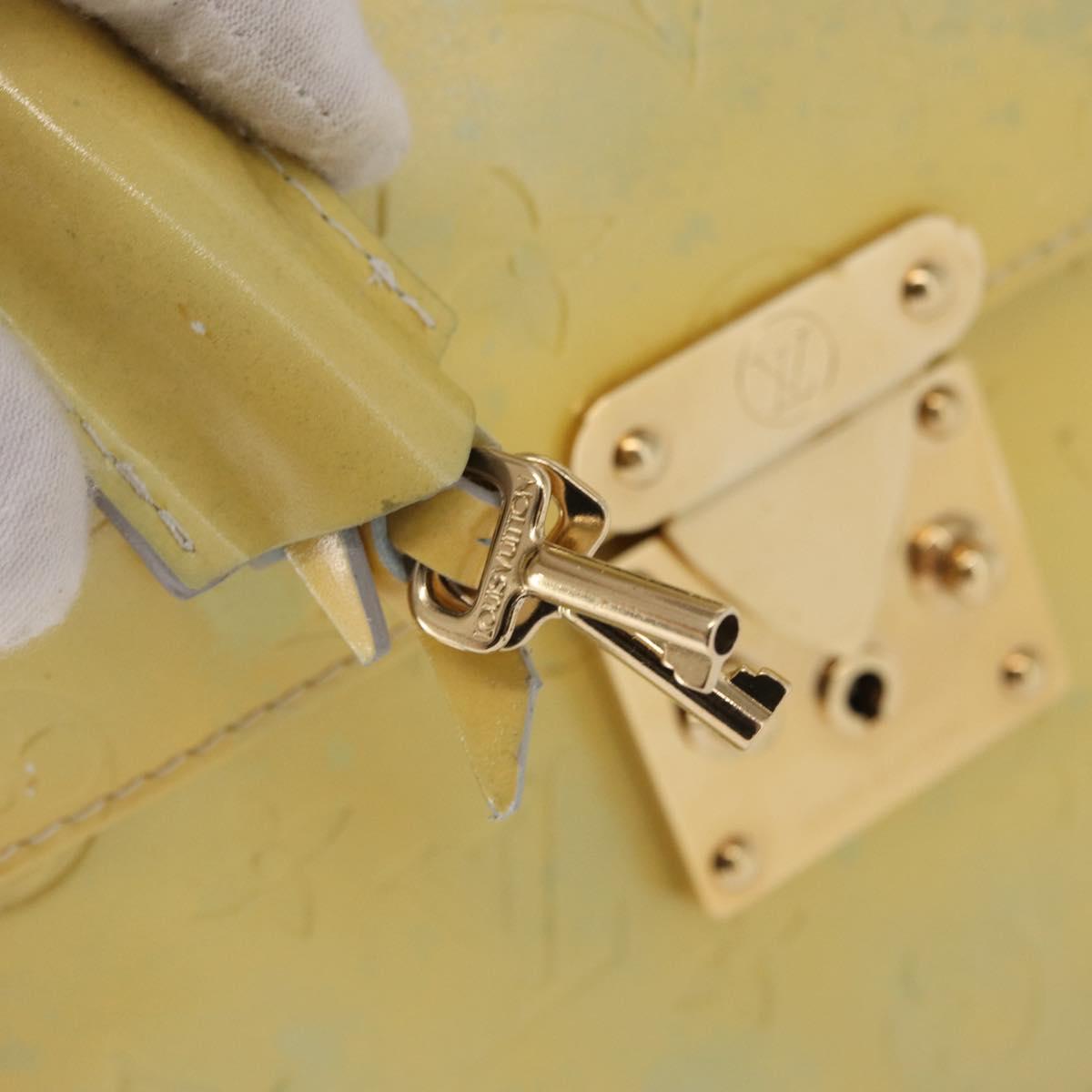 LOUIS VUITTON Monogram Vernis Spring street Hand Bag Gris M91029 LV Auth 171166