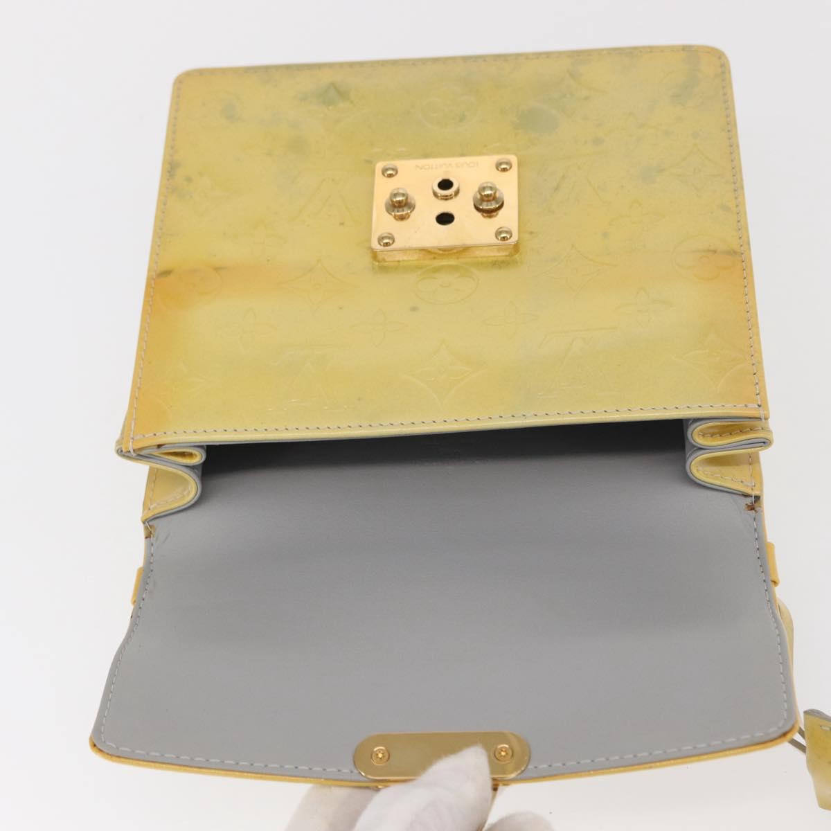 LOUIS VUITTON Monogram Vernis Spring street Hand Bag Gris M91029 LV Auth 171166